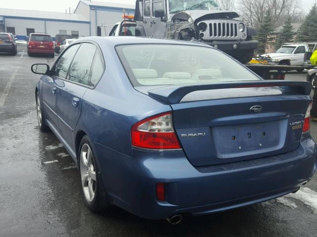 4S3BL616187213094 - 2008 SUBARU LEGACY 2.5 BLUE photo 3