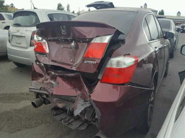 1HGCR2F5XDA086968 - 2013 HONDA ACCORD SPO MAROON photo 4