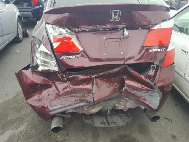 1HGCR2F5XDA086968 - 2013 HONDA ACCORD SPO MAROON photo 9