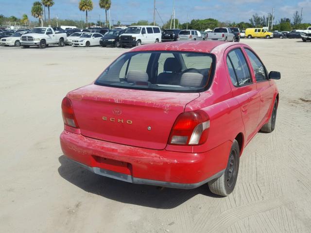 JTDBT1232Y0080085 - 2000 TOYOTA ECHO RED photo 4