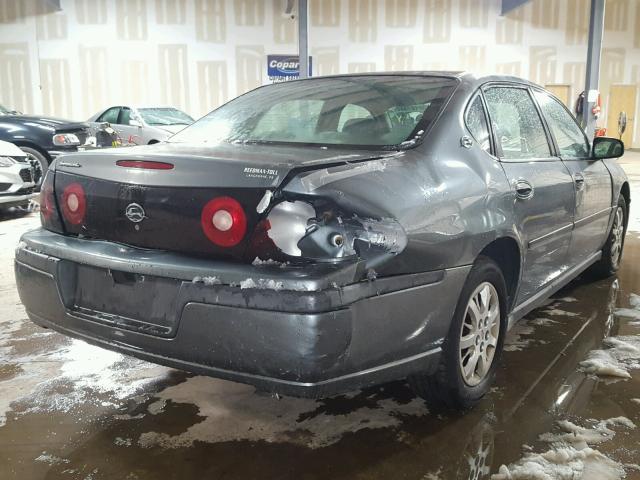 2G1WF52E849412931 - 2004 CHEVROLET IMPALA GRAY photo 4