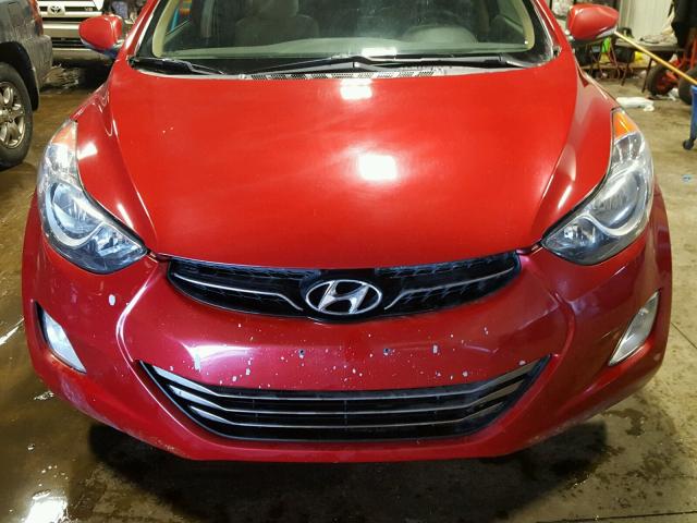 KMHDH4AEXCU216278 - 2012 HYUNDAI ELANTRA GL MAROON photo 10