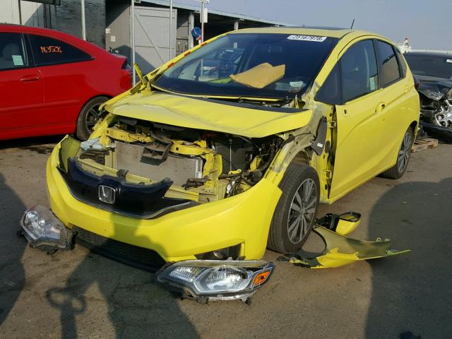 3HGGK5G86FM718161 - 2015 HONDA FIT EX YELLOW photo 2