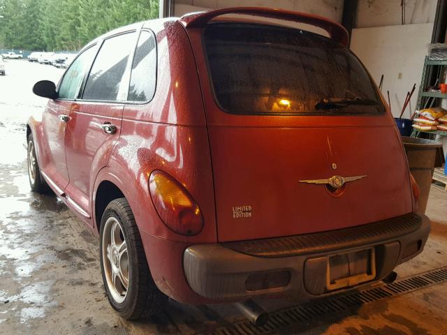 3C8FY4BB21T516615 - 2001 CHRYSLER PT CRUISER RED photo 3