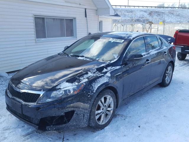 KNAGN4A72B5062280 - 2011 KIA OPTIMA EX BLACK photo 2