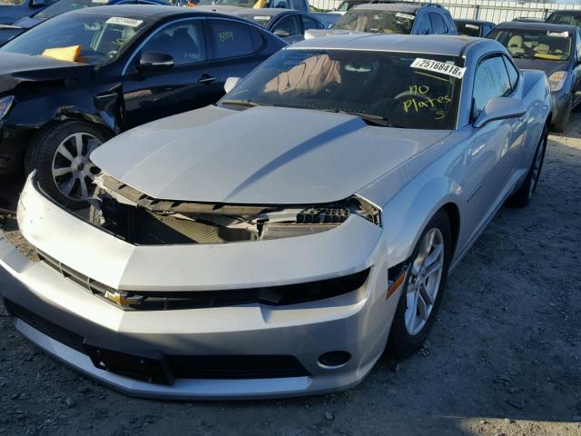 2G1FB1E36F9251688 - 2015 CHEVROLET CAMARO LS SILVER photo 2