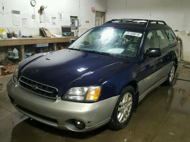 4S3BH675X17616643 - 2001 SUBARU LEGACY OUT BLUE photo 2