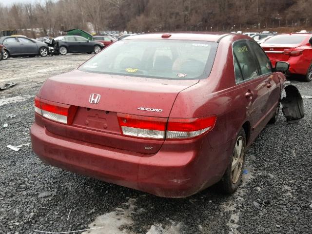 1HGCM56804A106106 - 2004 HONDA ACCORD EX RED photo 4