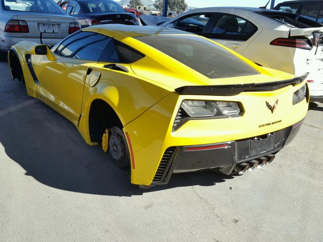 1G1YP2D67G5601887 - 2016 CHEVROLET CORVETTE 1 YELLOW photo 3