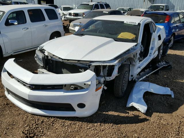 2G1FA1E35E9139935 - 2014 CHEVROLET CAMARO LS WHITE photo 2