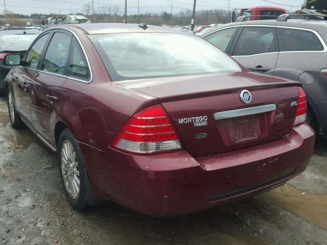 1MEHM43167G611752 - 2007 MERCURY MONTEGO PR MAROON photo 3