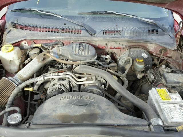 1B7GL23X0VS260078 - 1997 DODGE DAKOTA RED photo 7