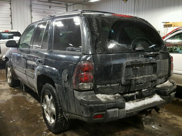 1GNDT13S742202525 - 2004 CHEVROLET TRAILBLAZE BLACK photo 3