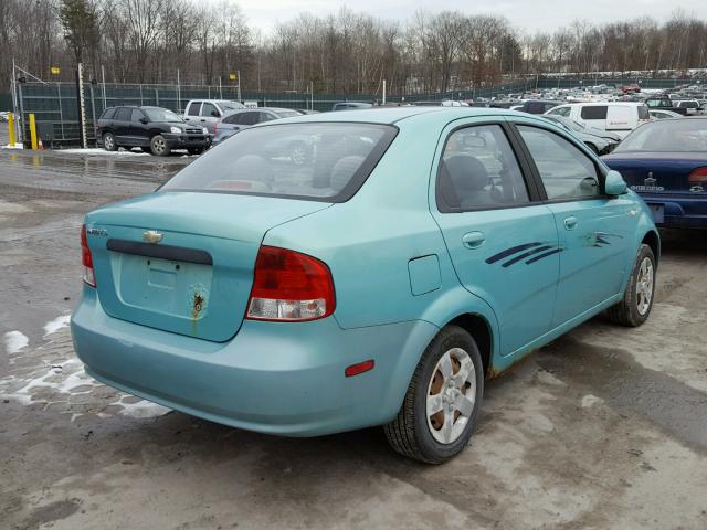 KL1TD52665B330289 - 2005 CHEVROLET AVEO BASE Dəniz mavisi foto 4