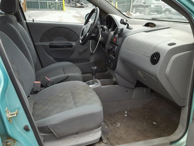 KL1TD52665B330289 - 2005 CHEVROLET AVEO BASE Dəniz mavisi foto 5