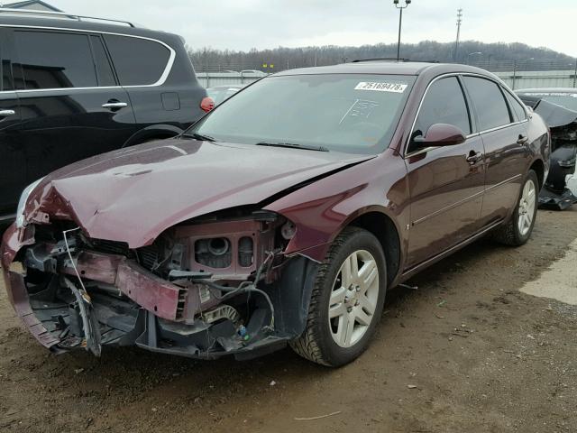 2G1WC58R079329694 - 2007 CHEVROLET IMPALA LT BURGUNDY photo 2