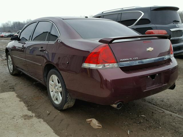 2G1WC58R079329694 - 2007 CHEVROLET IMPALA LT BURGUNDY photo 3