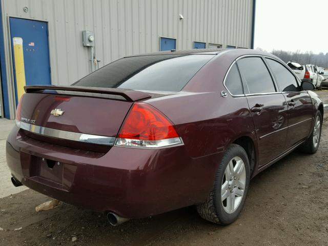 2G1WC58R079329694 - 2007 CHEVROLET IMPALA LT BURGUNDY photo 4