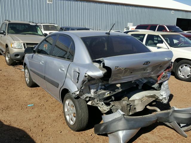 KNADE223496466656 - 2009 KIA RIO BASE SILVER photo 3