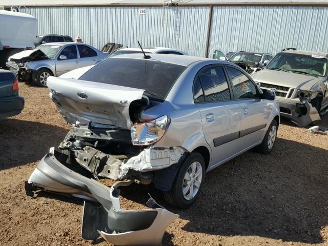 KNADE223496466656 - 2009 KIA RIO BASE SILVER photo 4