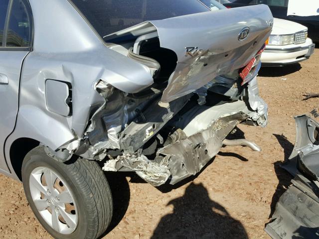 KNADE223496466656 - 2009 KIA RIO BASE SILVER photo 9