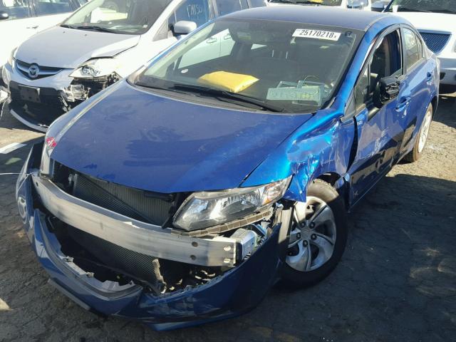 19XFB2F50EE273988 - 2014 HONDA CIVIC LX BLUE photo 2