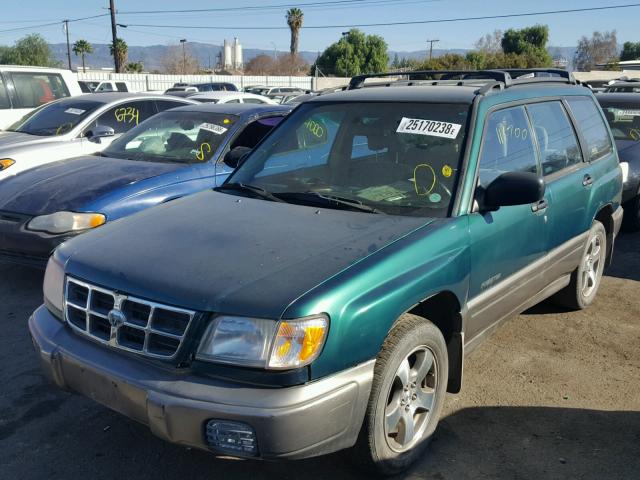 JF1SF6555YH726468 - 2000 SUBARU FORESTER S GREEN photo 2