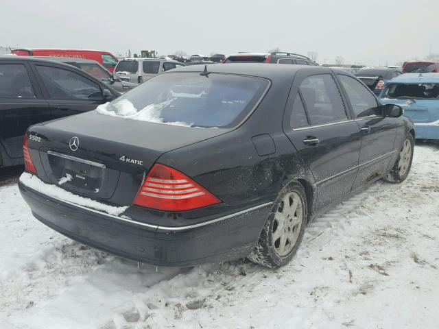 WDBNG84J64A416300 - 2004 MERCEDES-BENZ S 500 4MAT BLACK photo 4