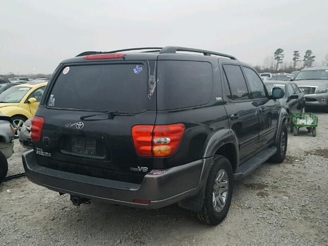 5TDZT34A14S235108 - 2004 TOYOTA SEQUOIA SR BLACK photo 4