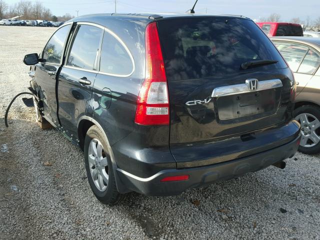 3CZRE38588G700389 - 2008 HONDA CR-V EX BLACK photo 3