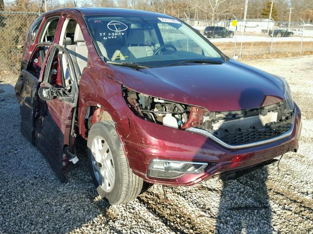 2HKRM4H71FH658734 - 2015 HONDA CR-V EXL BURGUNDY photo 1