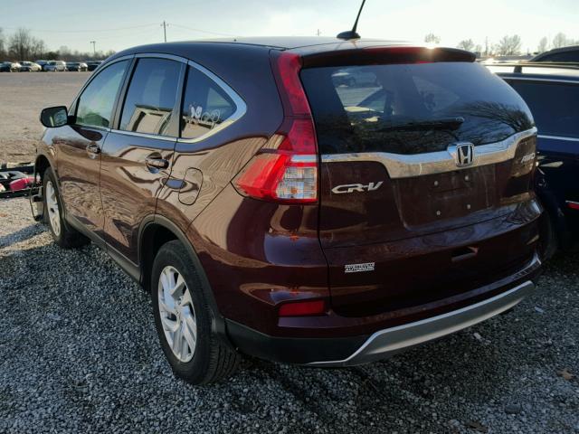 2HKRM4H71FH658734 - 2015 HONDA CR-V EXL BURGUNDY photo 3