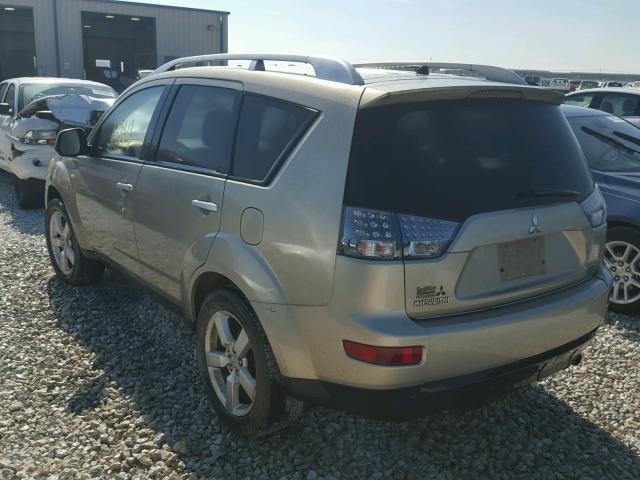 JA4MS41X08Z014464 - 2008 MITSUBISHI OUTLANDER BEIGE photo 3