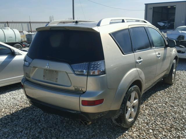 JA4MS41X08Z014464 - 2008 MITSUBISHI OUTLANDER BEIGE photo 4