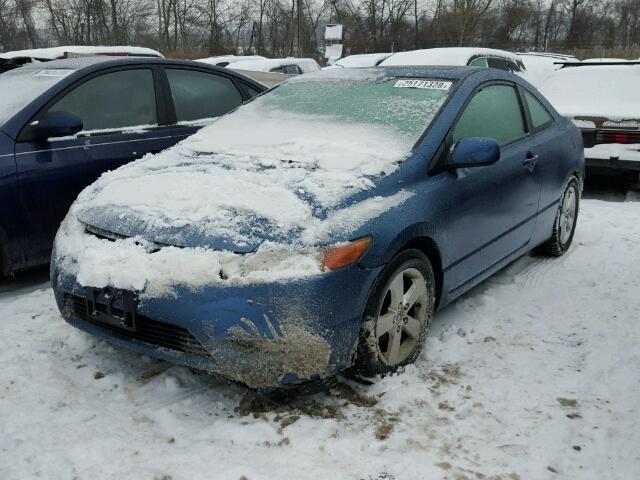 2HGFG12888H575759 - 2008 HONDA CIVIC EX BLUE photo 2