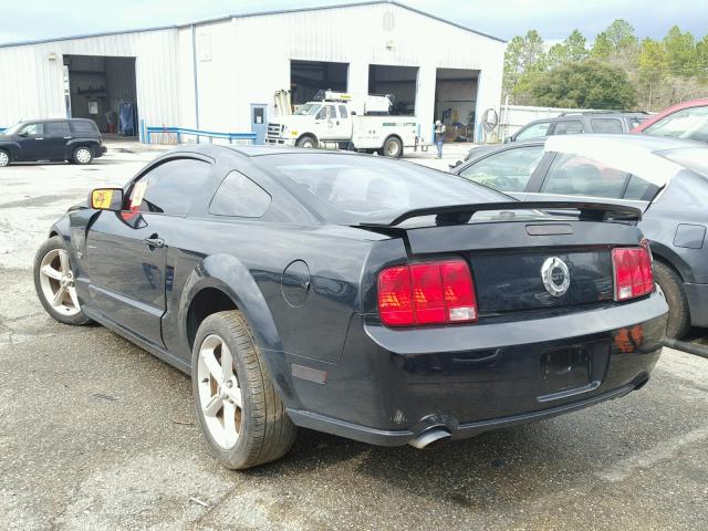 1ZVFT82H875295376 - 2007 FORD MUSTANG GT BLACK photo 3