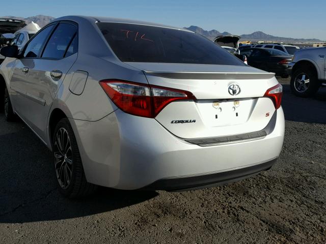 5YFBURHE1FP235927 - 2015 TOYOTA COROLLA L SILVER photo 3