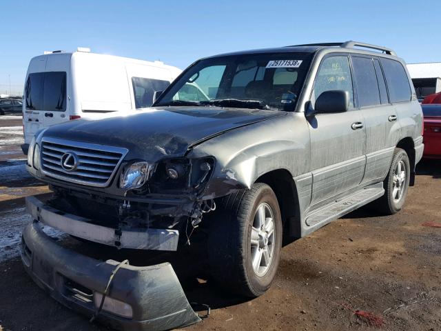 JTJHT00W964016985 - 2006 LEXUS LX 470 GREEN photo 2