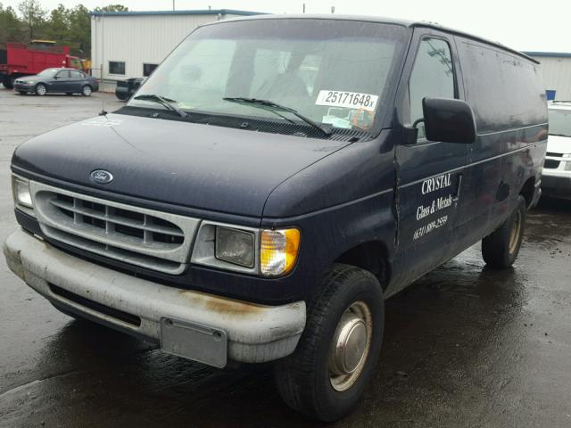 1FTNE2420XHA50875 - 1999 FORD ECONOLINE BLUE photo 2