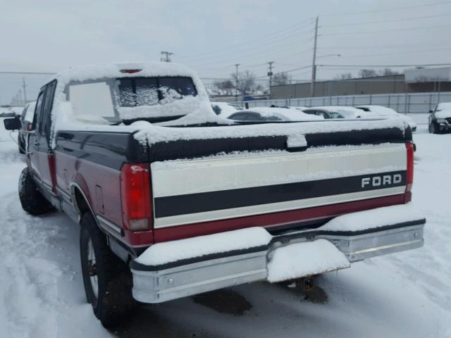 1FTHX26H1SKC11206 - 1995 FORD F250 MAROON photo 3