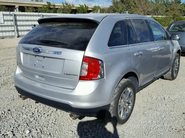 2FMDK3KC7DBB87077 - 2013 FORD EDGE LIMIT SILVER photo 4