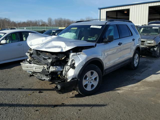 1FM5K8B84EGB61348 - 2014 FORD EXPLORER SILVER photo 2