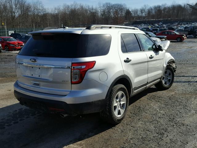 1FM5K8B84EGB61348 - 2014 FORD EXPLORER SILVER photo 4