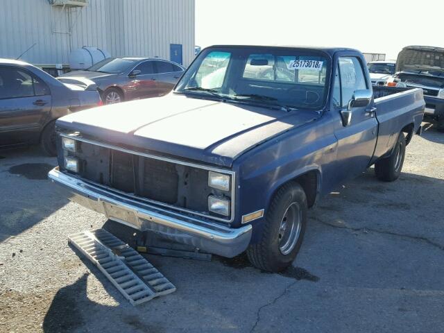 1GCDC14H0ES190442 - 1984 CHEVROLET C10 BLUE photo 2