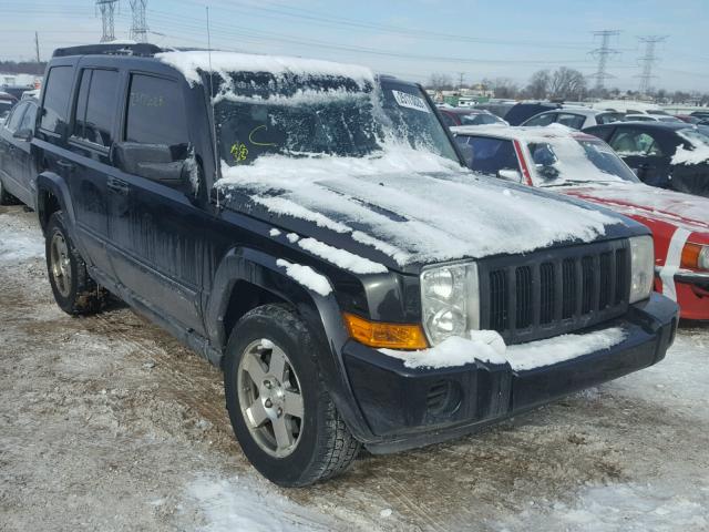 1J8HG48K68C221410 - 2008 JEEP COMMANDER BLACK photo 1