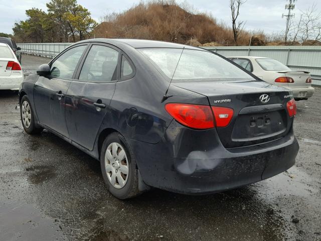 KMHDU46D07U088148 - 2007 HYUNDAI ELANTRA GL BLACK photo 3