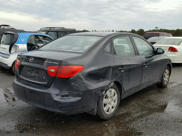 KMHDU46D07U088148 - 2007 HYUNDAI ELANTRA GL BLACK photo 4