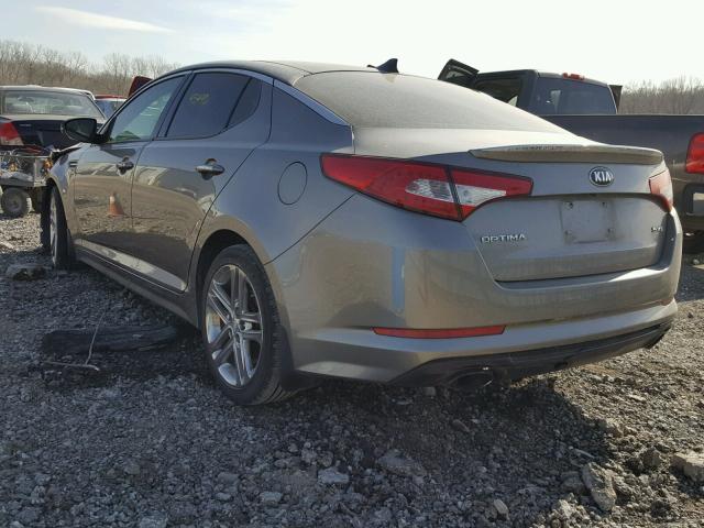 5XXGR4A67DG149329 - 2013 KIA OPTIMA SX GRAY photo 3