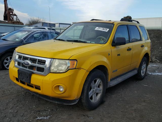 1FMCU49H28KB52973 - 2008 FORD ESCAPE HEV YELLOW photo 2