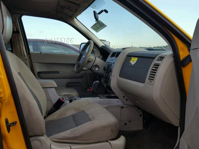 1FMCU49H28KB52973 - 2008 FORD ESCAPE HEV YELLOW photo 5